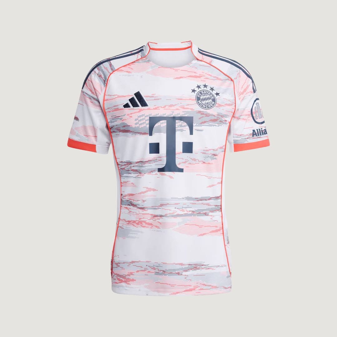 Bayern Munich – Maillot Extérieur 2025/2026 – Blanc, Rouge
