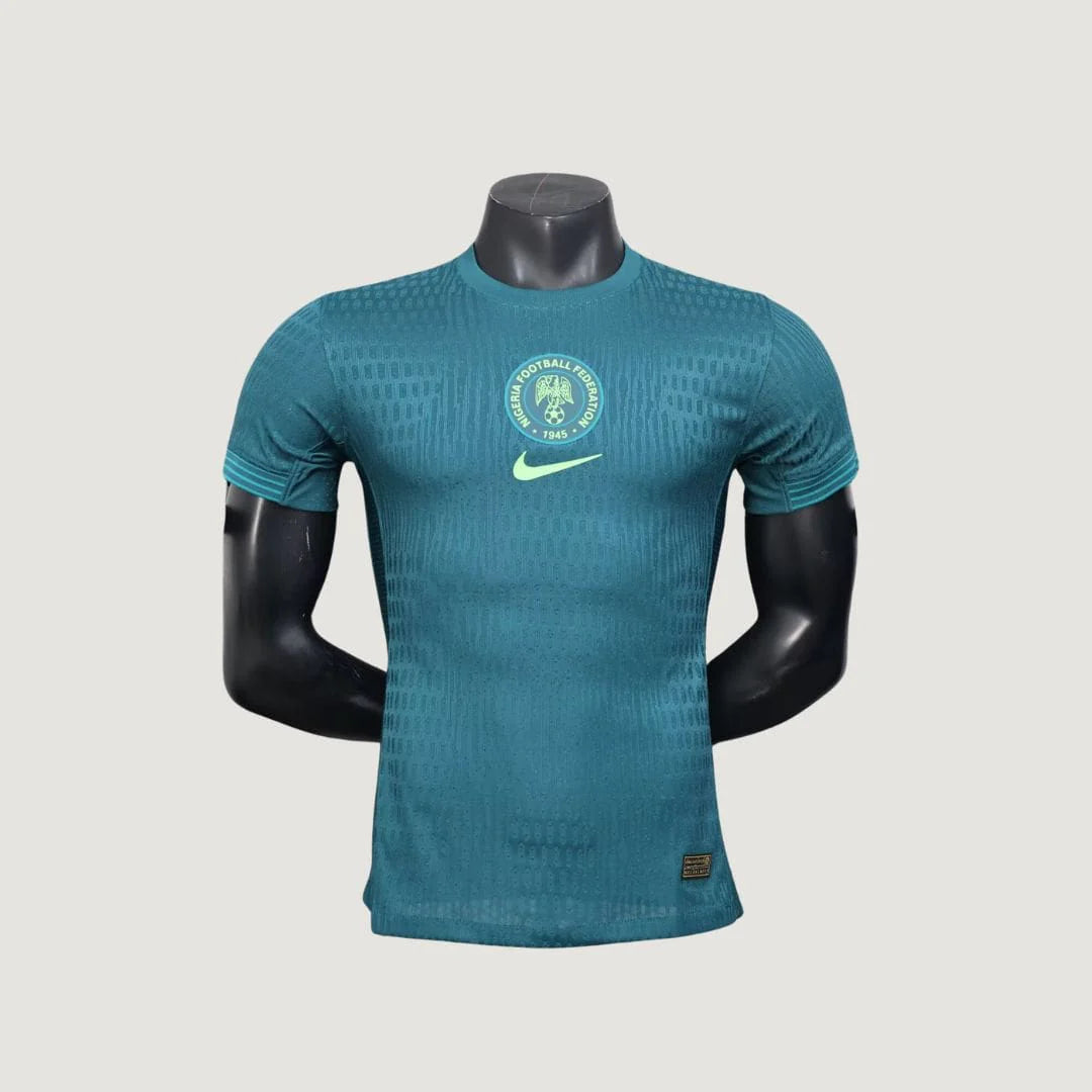Nigeria – Maillot Extérieur 2025/26 – Bleu Pétrole & Vert Fluo ( Player )