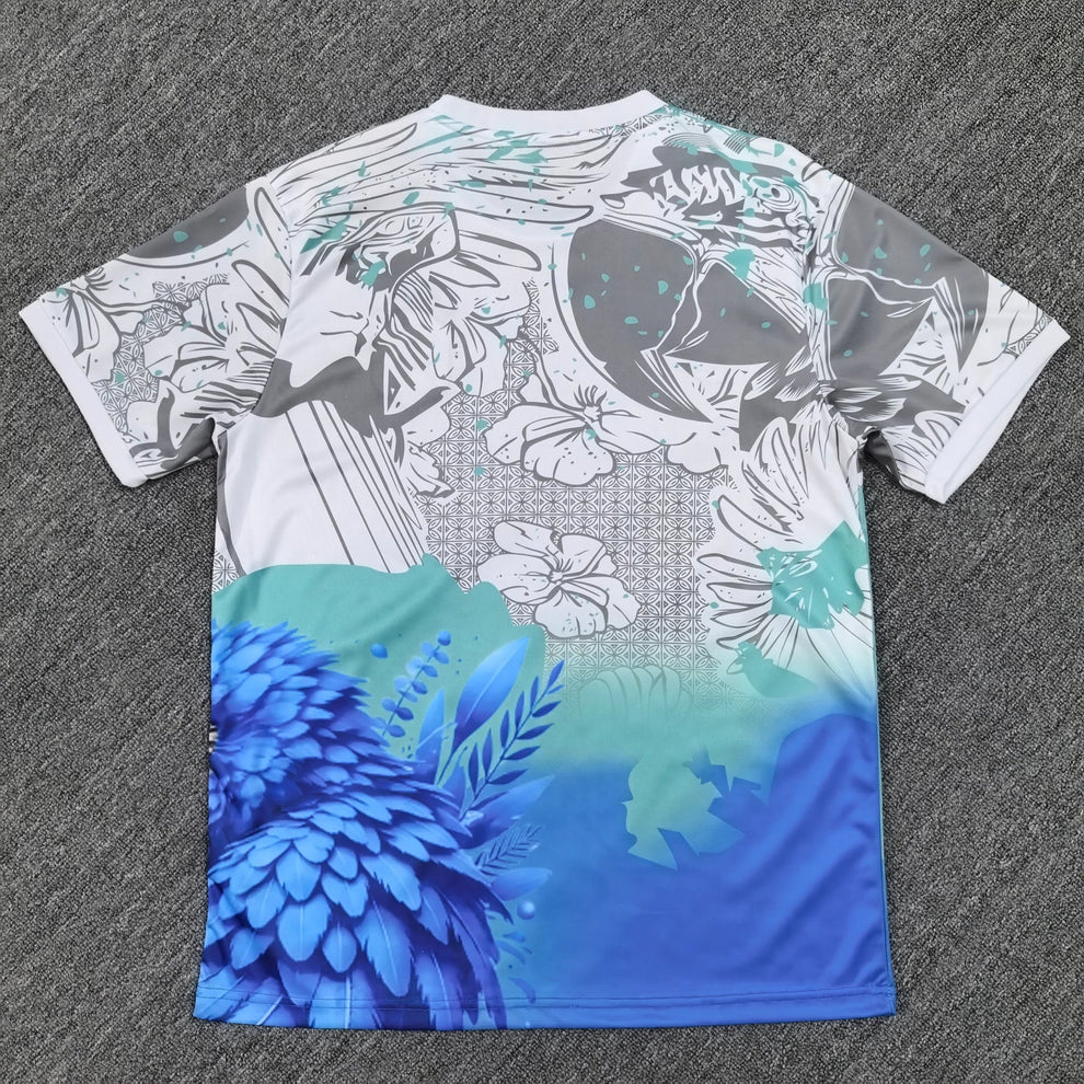 Maillot Brésil Concept Perroquet bleu et blanc 24/25