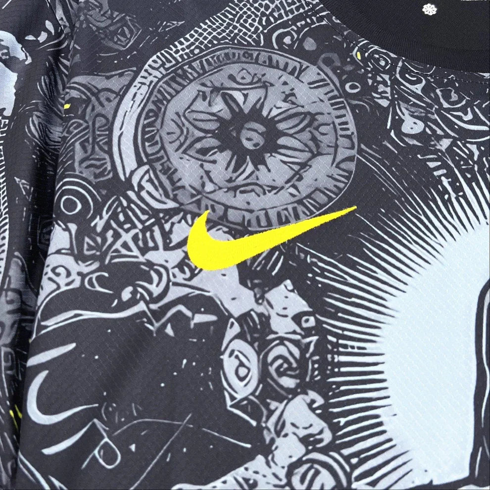 Maillot Brésil Christ Concept Noir et Gris 24/25